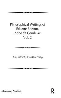Produktbild: Philosophical Works of Etienne Bonnot, Abbe De Condillac