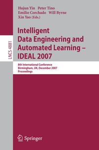 Produktbild: Intelligent Data Engineering and Automated Learning - IDEAL 2007