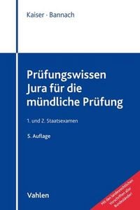 Produktbild: Pr&uuml;fungswissen Jura f&uuml;r die m&uuml;ndliche Pr&uuml;fung