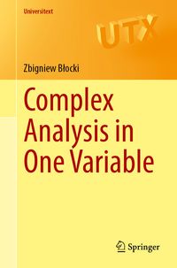Produktbild: Complex Analysis in One Variable