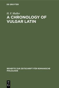 Produktbild: A Chronology of Vulgar Latin