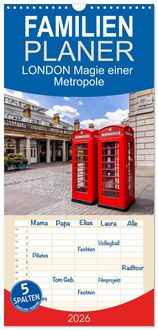 Produktbild: Familienplaner 2026 - LONDON Magie einer Metropole mit 5 Spalten (Wandkalender, 21 x 45 cm) CALVENDO