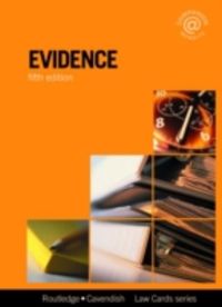 Produktbild: Evidence Lawcards 5/E: Fifth Edition