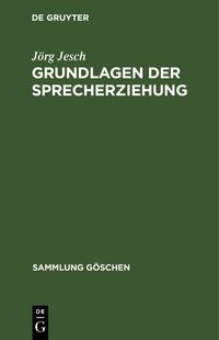Produktbild: Grundlagen der Sprecherziehung