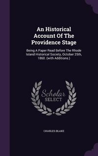 Produktbild: An Historical Account Of The Providence Stage