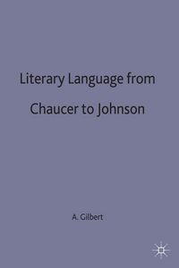 Produktbild: Literary Language From Chaucer to Johnson