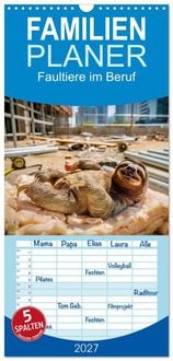 Produktbild: Familienplaner 2027 - Faultiere im Beruf mit 5 Spalten (Wandkalender, 21 x 45 cm) CALVENDO