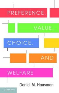 Produktbild: Preference, Value, Choice, and Welfare