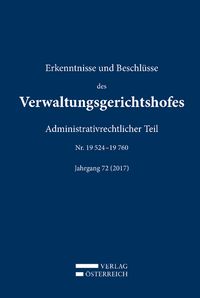 Produktbild: Erkenntnisse und Beschl&uuml;sse des Verwaltungsgerichtshofes