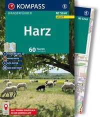 Produktbild: KOMPASS Wanderf&uuml;hrer Harz, 60 Touren mit Extra-Tourenkarte
