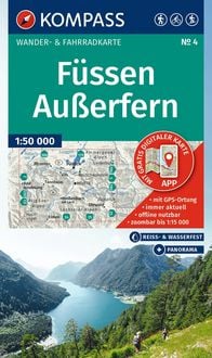 Produktbild: KOMPASS Wanderkarte 4 F&uuml;ssen, Au&szlig;erfern 1:50.000