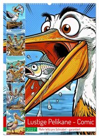 Produktbild: Lustige Pelikane - Comic (Wandkalender 2027 DIN A2 hoch), CALVENDO Monatskalender