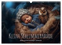Produktbild: Kleine Schlummerparade: Babys und ihre kuscheligen Tierfreunde (Wandkalender 2026 DIN A3 quer), CALVENDO Monatskalender