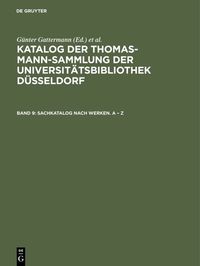 Produktbild: Sachkatalog nach Werken. A &ndash; Z