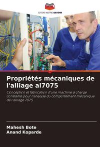 Produktbild: Propri&eacute;t&eacute;s m&eacute;caniques de l'alliage al7075