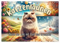 Produktbild: Katzenlaunen - Durch das Jahr mit Fluff und Grummeln (Wandkalender 2026 DIN A4 quer), CALVENDO Monatskalender