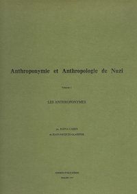 Produktbild: Anthroponymie et Anthropologie de Nuzi, Volume 1