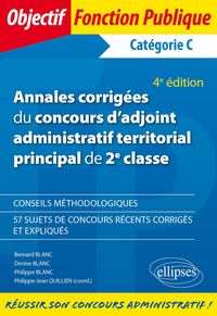 Produktbild: Annales corrig&eacute;es du concours d'adjoint administratif territorial principal de 2e classe - 4e &eacute;dition