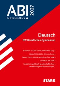 Produktbild: STARK Deutsch - Abi - Auf einen Blick! 2027 BW Berufliches Gymnasium