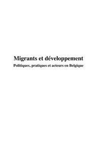 Produktbild: Migrants et developpement
