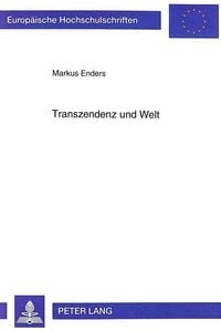Produktbild: Transzendenz und Welt
