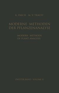 Produktbild: Modern Methods of Plant Analysis / Moderne Methoden der Pflanzenanalyse