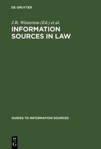 Produktbild: Information Sources in Law