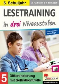 Produktbild: Lesetraining in drei Niveaustufen / Klasse 5