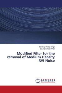 Produktbild: Modified Filter for the removal of Medium Density RVI Noise