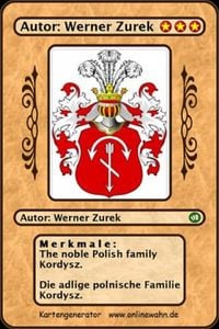 Produktbild: The noble Polish family Kordysz. Die adlige polnische Familie Kordysz.