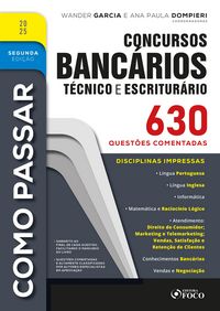 Produktbild: Como Passar em Concursos Banc&aacute;rios - T&eacute;cnico e Escritur&aacute;rio - 2&ordf; Ed - 2025