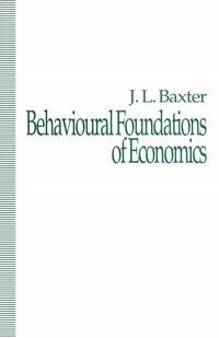 Produktbild: Behavioural Foundations of Economics