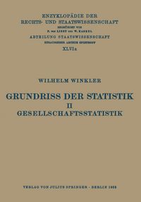 Produktbild: Grundriss der Statistik. II. Gesellschaftsstatistik
