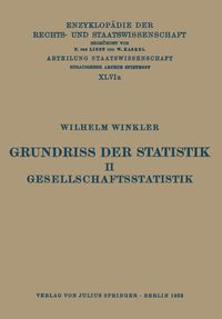Produktbild: Grundriss der Statistik. II. Gesellschaftsstatistik