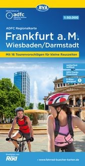 Bild vom Artikel ADFC-Regionalkarte Frankfurt a. M. Wiesbaden /Darmstadt, 1:50.000, mit Tagestourenvorschlägen, reiß- und wetterfest, E-Bike-geeignet, GPS-Tracks-Downl vom Autor 