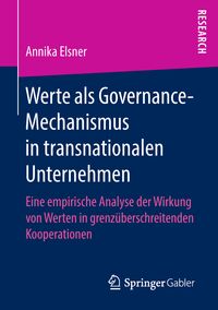 Produktbild: Werte als Governance-Mechanismus in transnationalen Unternehmen