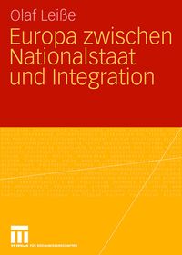 Produktbild: Europa zwischen Nationalstaat und Integration