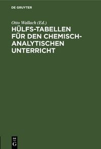 Produktbild: H&uuml;lfs-Tabellen f&uuml;r den chemisch-analytischen Unterricht
