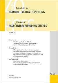 Produktbild: Zeitschrift für Ostmitteleuropa-Forschung (ZfO) 73/3 / Journal of East Central European Studies (JECES) 73/3