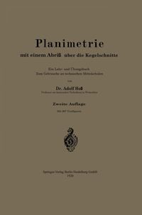 Produktbild: Planimetrie mit einem Abri&szlig; &uuml;ber die Kegelschnitte