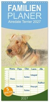Produktbild: Familienplaner 2027 - Airedale Terrier 2027 mit 5 Spalten (Wandkalender, 21 x 45 cm) CALVENDO