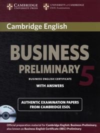 Produktbild: Cambridge English Business 5 Preliminary Self-study Pack (Student's Book with Answers and Audio CD)