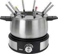 Produktbild: Silva PK-F 140 Fondue 1500W &Uuml;berhitzungsschutz, 8 Fonduegabeln Schwarz, Edelstahl