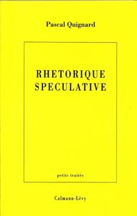 Produktbild: Rhetorique speculative