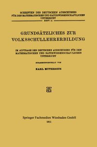 Produktbild: Grunds&auml;tzliches zur Volksschullehrerbildung