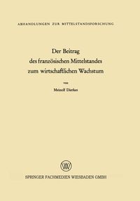 Produktbild: Der Beitrag des franz&ouml;sischen Mittelstandes zum wirtschaftlichen Wachstum