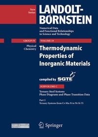 Produktbild: Thermodynamic Properties of Inorganic Materials Compiled by SGTE