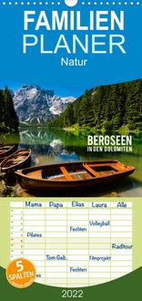 Produktbild: Familienplaner Bergseen in den Dolomiten (Wandkalender 2022 , 21 cm x 45 cm, hoch)