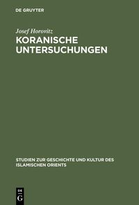 Produktbild: Koranische Untersuchungen