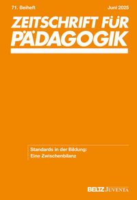 Produktbild: Zeitschrift f&uuml;r P&auml;dagogik 71.Beiheft 2025